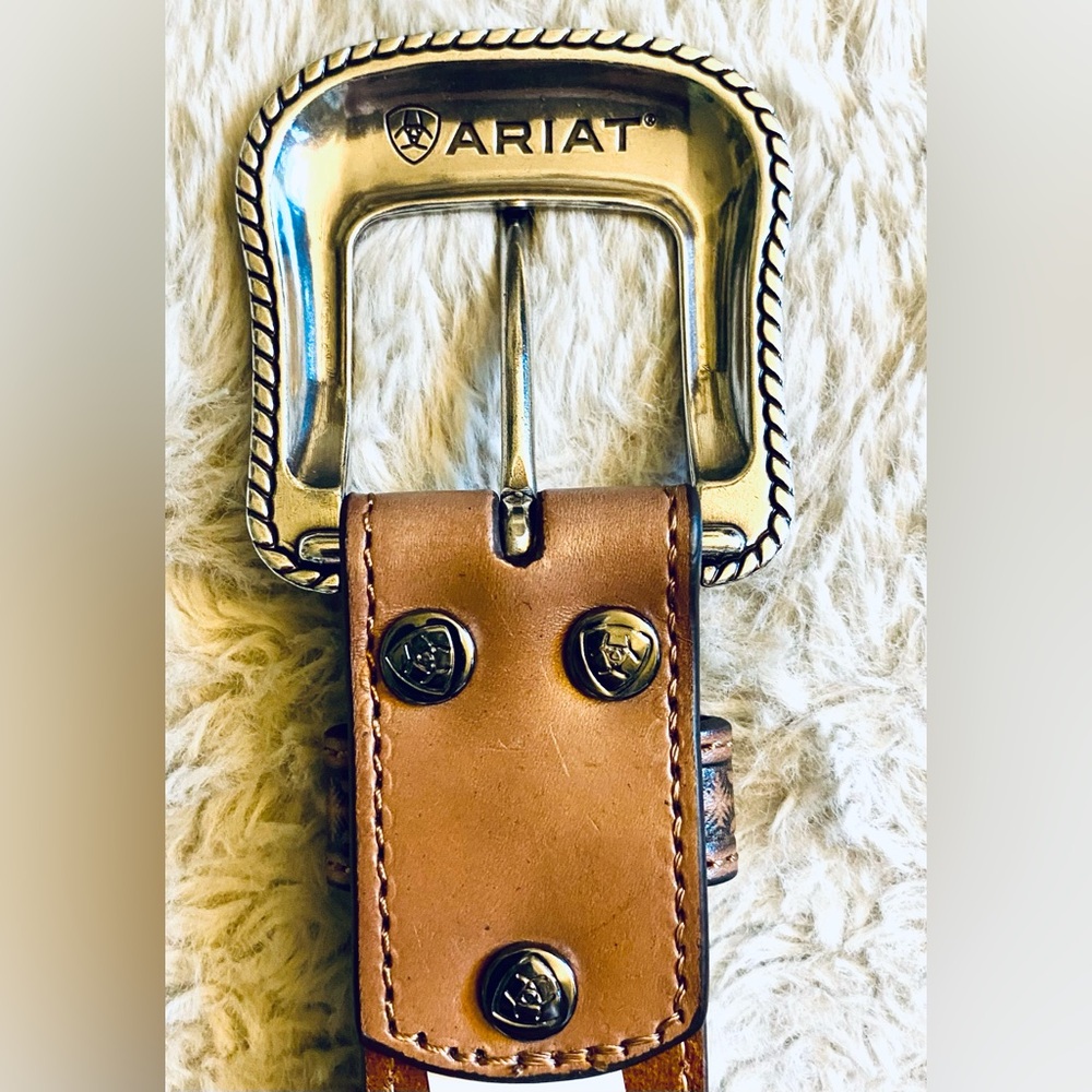 NWT Ariat Mens Aztec Beaded Belt -A1033297 - Picture 11 of 14